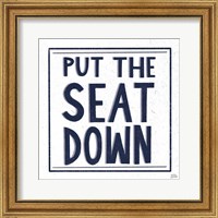 Put the Seat Down Navy Fine Art Print