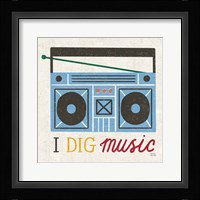 Retro Desktop Boom Box v2 Framed Print