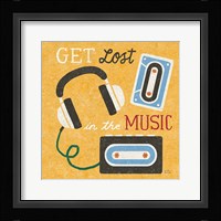 Retro Desktop Headphones v2 Framed Print
