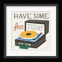 Retro Desktop Record Player v2 Framed Print
