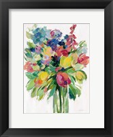 Earthy Colors Bouquet II White Fine Art Print