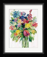 Earthy Colors Bouquet II White Framed Print