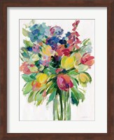 Earthy Colors Bouquet II White Fine Art Print