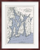 Narragansett Bay Map II Fine Art Print