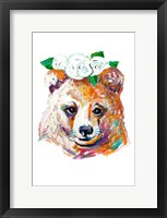 Bear with Flower Crown Fine Art Print