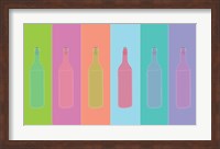 Colorful Mod Wine Bottles Fine Art Print