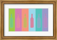 Colorful Mod Wine Bottles Fine Art Print