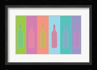 Colorful Mod Wine Bottles Fine Art Print