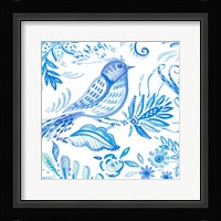 Birds in Blue I Framed Print