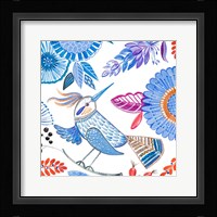 Bird with Flowers I Fine Art Print