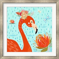 Flamingo in the Rain Fine Art Print