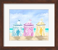 Beach Cabanas Fine Art Print
