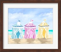 Beach Cabanas Fine Art Print