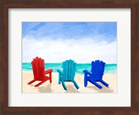 Beach Chair Trio Fine Art Print