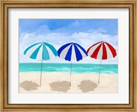 Beach Umbrella Trio Fine Art Print