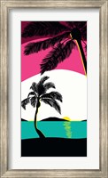 Pink Sunset Surf Panel Fine Art Print