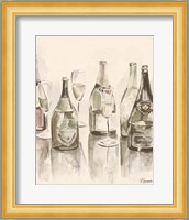 Sepia Champagne Reflections I Fine Art Print