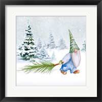 Gnomes on Winter Holiday I Framed Print