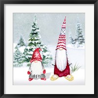 Gnomes on Winter Holiday II Fine Art Print