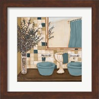 Blue Zen Bath I Fine Art Print