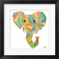 Vibrant Retro Elephant Fine Art Print