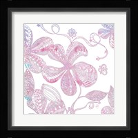 Floral Embossed I Framed Print