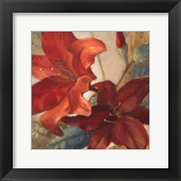 Crimson Fleurish I Framed Print