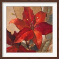 Crimson Fleurish II Fine Art Print