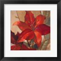 Crimson Fleurish II Framed Print