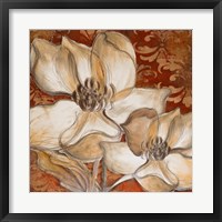 Whispering Magnolia on Red I Fine Art Print