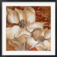Whispering Magnolia on Red I Fine Art Print