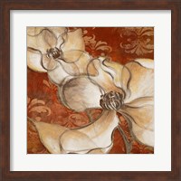 Whispering Magnolia on Red II Fine Art Print