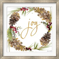 Gold Christmas Wreath II Fine Art Print