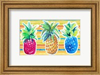 Vibrant Pineapple Trio Fine Art Print