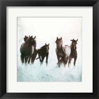 Horses Running through the Surf Fine Art Print