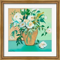 Vase of White Roses Fine Art Print