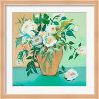 Vase of White Roses Fine Art Print