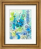 Blue Watercolor Wildflowers II Fine Art Print