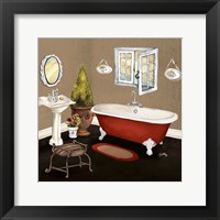 Red Master Bath I Framed Print