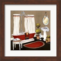 Red Master Bath II Fine Art Print