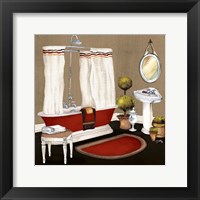 Red Master Bath II Framed Print