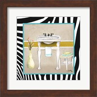 Zebra Bath I Fine Art Print