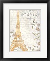 Golden Paris I Framed Print
