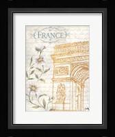 Golden Paris II Framed Print