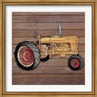 Tractor on Wood I Fine Art Print