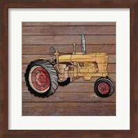 Tractor on Wood I Fine Art Print