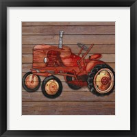 Tractor on Wood II Fine Art Print