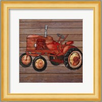 Tractor on Wood II Fine Art Print