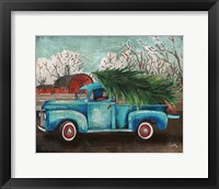 Blue Truck and Tree I Fine Art Print