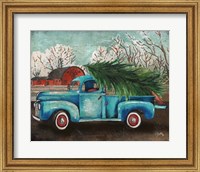 Blue Truck and Tree I Fine Art Print